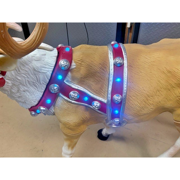 RARE Home Depot 4.5 ft LED Blow-mold ONE LARGE VIRAL Reindeer Holiday Decoration - Picture 4 of 16